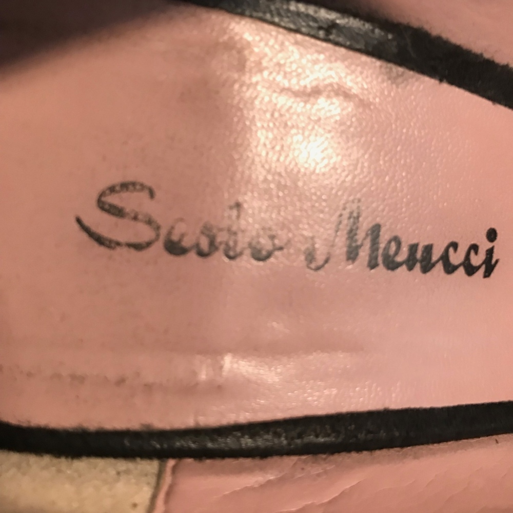 Sesto Meucci Black Suede Pumps Size 7.5 - Picture 4 of 6